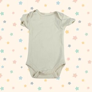 100% Cotton Cream Vintage Baby Gear Short Sleeve Onsie - 0-3 Months
